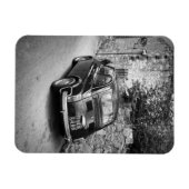 FIAT 500-auto in zwart-wit Magneet (Horizontaal)