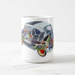 Fiat 500 Auto Klassieke Vintage Wandelende Eend Koffiemok