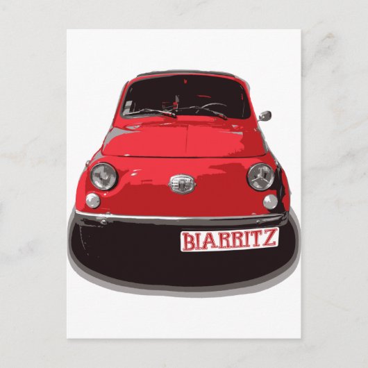 Fiat 500 Biarritz Briefkaart (Voorkant)