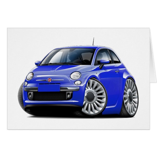 Fiat 500 Blue Car (Voorkant Horizontaal)