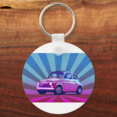 Fiat 500 Bonte Sleutelhanger (Voorkant)
