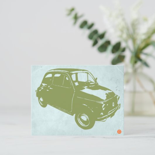 Fiat 500 briefkaart (Staand voorkant)