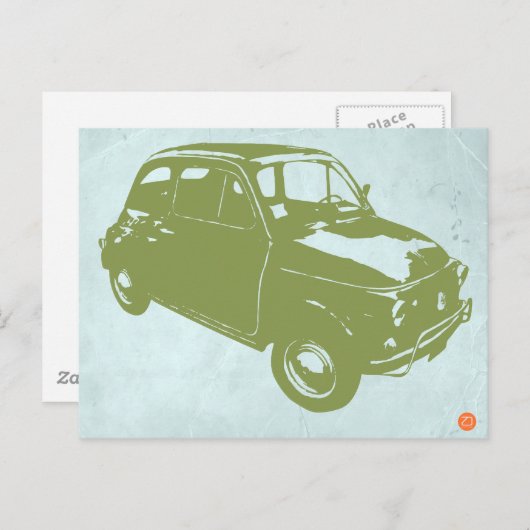 Fiat 500 briefkaart (Voorkant / Achterkant)