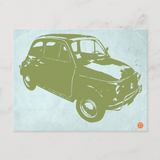 Fiat 500 briefkaart (Voorkant)