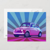 Fiat 500 Bunt Briefkaart (Voorkant / Achterkant)