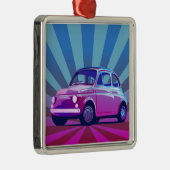 Fiat 500 Bunt Metalen Ornament (Rechts)