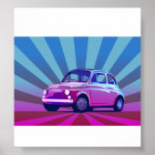 Fiat 500 Bunt Poster (Voorkant)