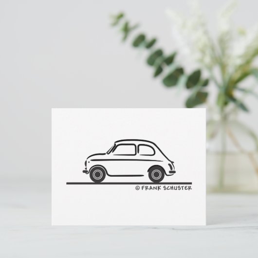 Fiat 500 Cinquecento Briefkaart (Staand voorkant)
