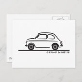 Fiat 500 Cinquecento Briefkaart (Voorkant / Achterkant)