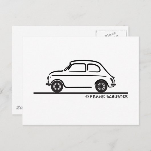 Fiat 500 Cinquecento Briefkaart (Voorkant / Achterkant)
