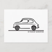 Fiat 500 Cinquecento Briefkaart (Voorkant)