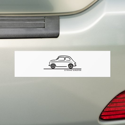 Fiat 500 Cinquecento Bumpersticker (Op auto)