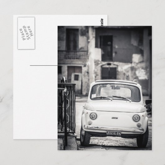 Fiat 500, Cinquecento in Italië Briefkaart (Voorkant / Achterkant)