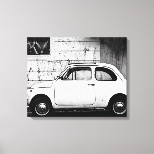 Fiat 500,  cinquecento in Italië Canvas Afdruk (Voorkant)