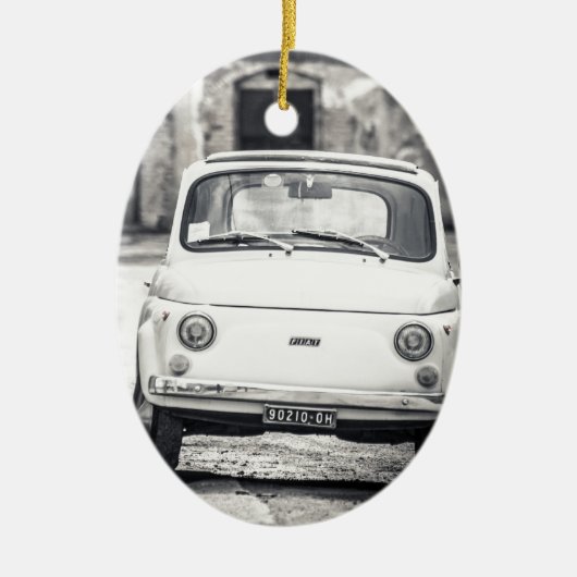 Fiat 500, Cinquecento in Italië Keramisch Ornament (Voorkant)