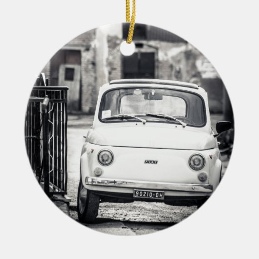 Fiat 500, Cinquecento in Italië Keramisch Ornament (Voorkant)