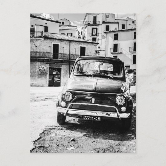 Fiat 500, cinquecento in Italië, klassiek cadeau v Briefkaart (Voorkant)