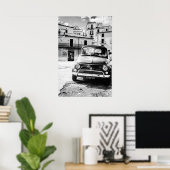 Fiat 500, cinquecento in Italië, klassiek cadeau v Poster (Thuiskantoor)