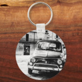 Fiat 500, cinquecento in Italië, klassiek cadeau v Sleutelhanger (Voorkant)