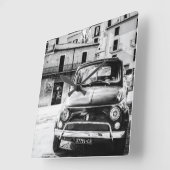 Fiat 500, cinquecento in Italië, klassiek cadeau v Vierkante Klok (Hoek)