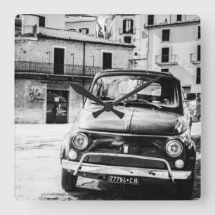 Fiat 500, cinquecento in Italië, klassiek cadeau v Vierkante Klok