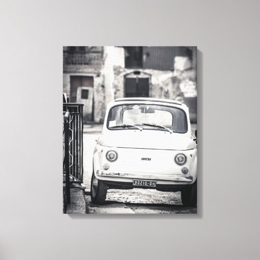 Fiat 500, cinquecento, in Italië, klassiek canvas (Voorkant)