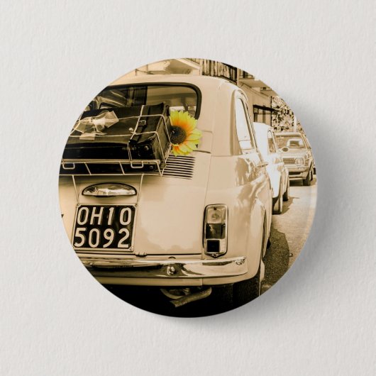  Fiat 500, Cinquecento in Italië Ronde Button 5,7 Cm (Voorkant)