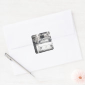 Fiat 500, Cinquecento in Italië Vierkante Sticker (Envelop)