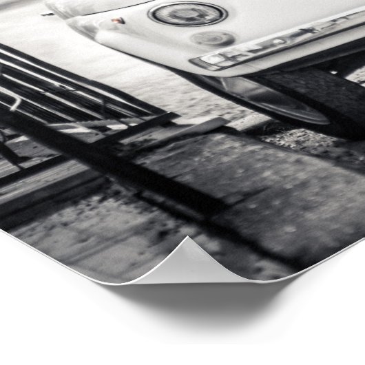 Fiat 500, Cinquecento, in Italy Poster (Hoek)