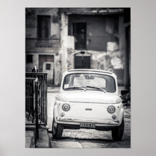 Fiat 500, Cinquecento, in Italy Poster