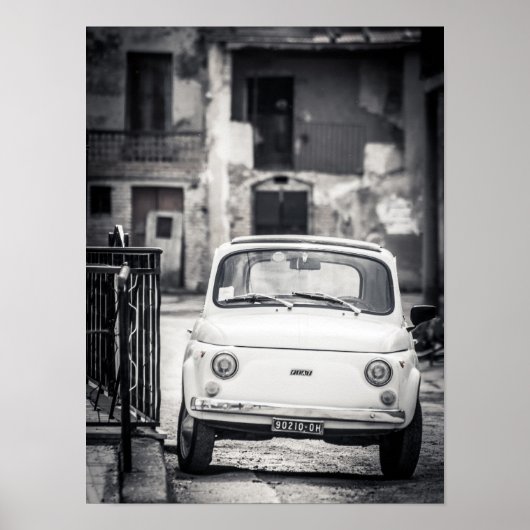 Fiat 500, Cinquecento, in Italy Poster (Voorkant)