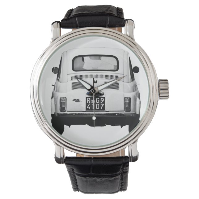 Fiat 500 Cinquecento in Rome, Italië, kijk Horloge (Voorkant)