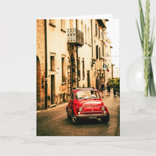 Fiat 500 Cinquecento in Umbrië, Italië Kaart (Voorkant)