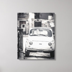 Fiat 500, cinquecento, Italië, klassiek canvas Afdruk