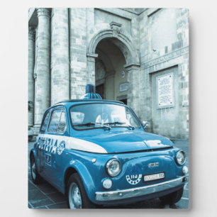  Fiat 500 Cinquecento Politieauto in Italië Fotoplaat
