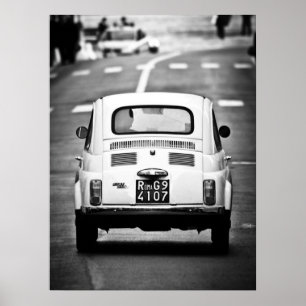 Fiat 500,  cinquecento, Poster Rome Italië