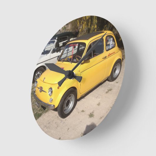 Fiat 500 clock ronde klok (Hoek)