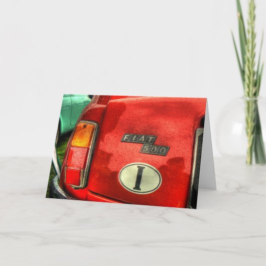 Fiat 500 de Kaart van Groeten (Voorkant)