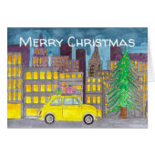 Fiat 500 in de  stad (Voorkant Horizontaal)