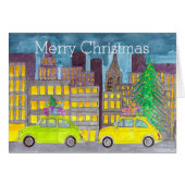 Fiat 500 in de  stad (Voorkant Horizontaal)