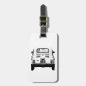 Fiat 500 in Rome, bagagelabel, Italië. Bagagelabel (Voorkant verticaal)