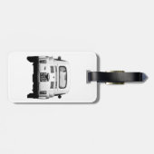 Fiat 500 in Rome, bagagelabel, Italië. Bagagelabel (Achterkant horizontaal)