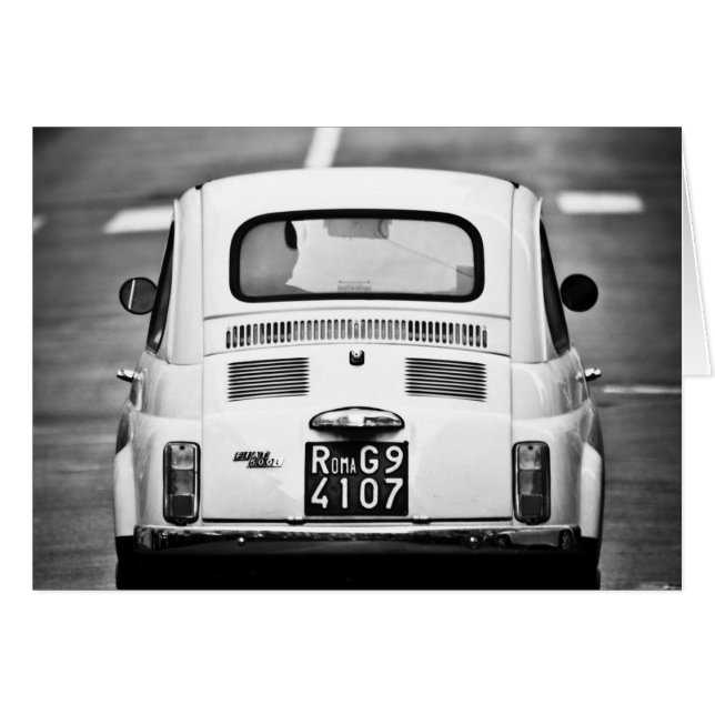 Fiat 500 in Rome, Italië (Voorkant Horizontaal)