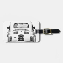 Fiat 500 in Rome, Italië. Bagagelabel