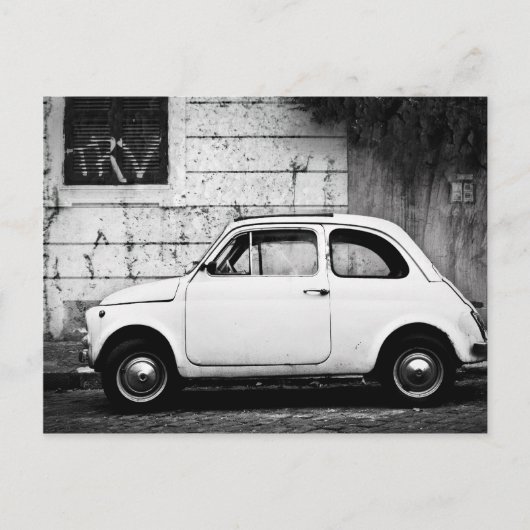 Fiat 500 in Rome, Italië Briefkaart (Voorkant)