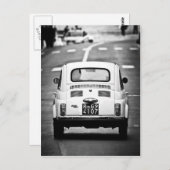 Fiat 500 in Rome, Italië Briefkaart (Voorkant / Achterkant)