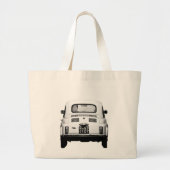 Fiat 500 in Rome, Italië. Grote Tote Bag (Voorkant)