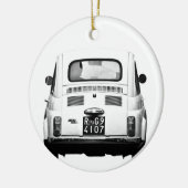 Fiat 500 in Rome, Italië. Keramisch Ornament (Links)