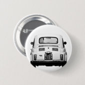 Fiat 500 in Rome, Italië. Ronde Button 5,7 Cm (Voorkant /achterkant)