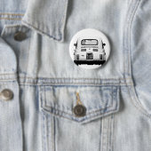 Fiat 500 in Rome, Italië. Ronde Button 5,7 Cm (In situ)